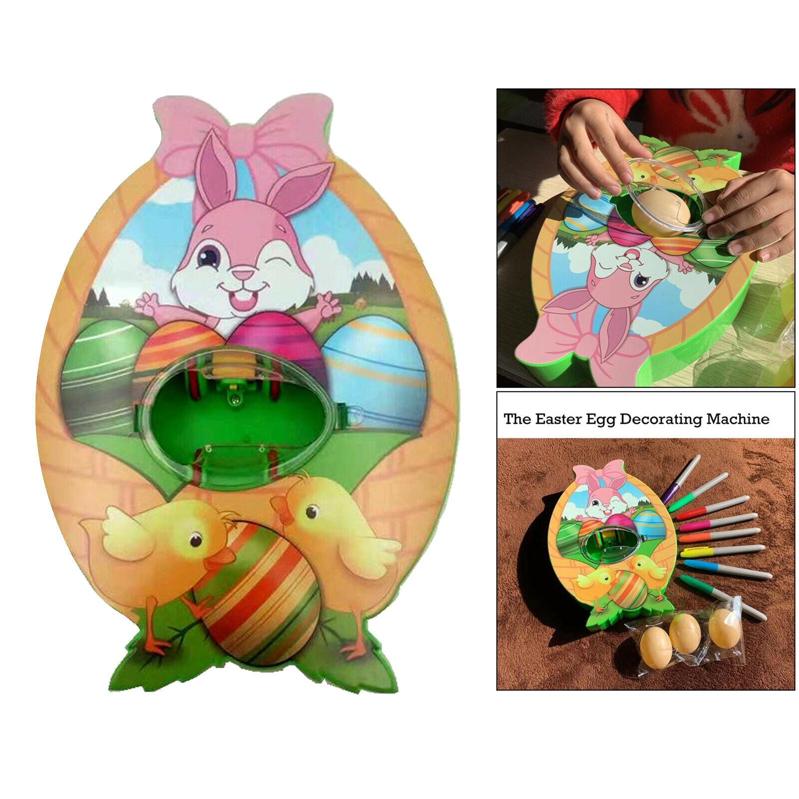 1Set Easter Egg Decorator Egg Decorations DIY Painting Toys Birthday Gift