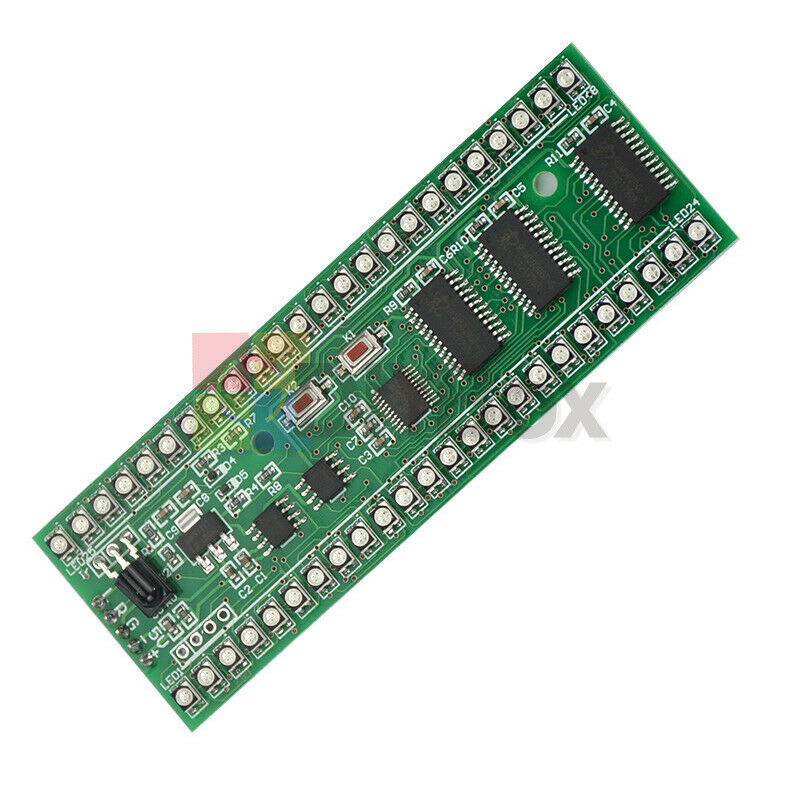 RGB 24 LED MCU Display Pattern Dual Channel Level Indicator Meter For Amplifier