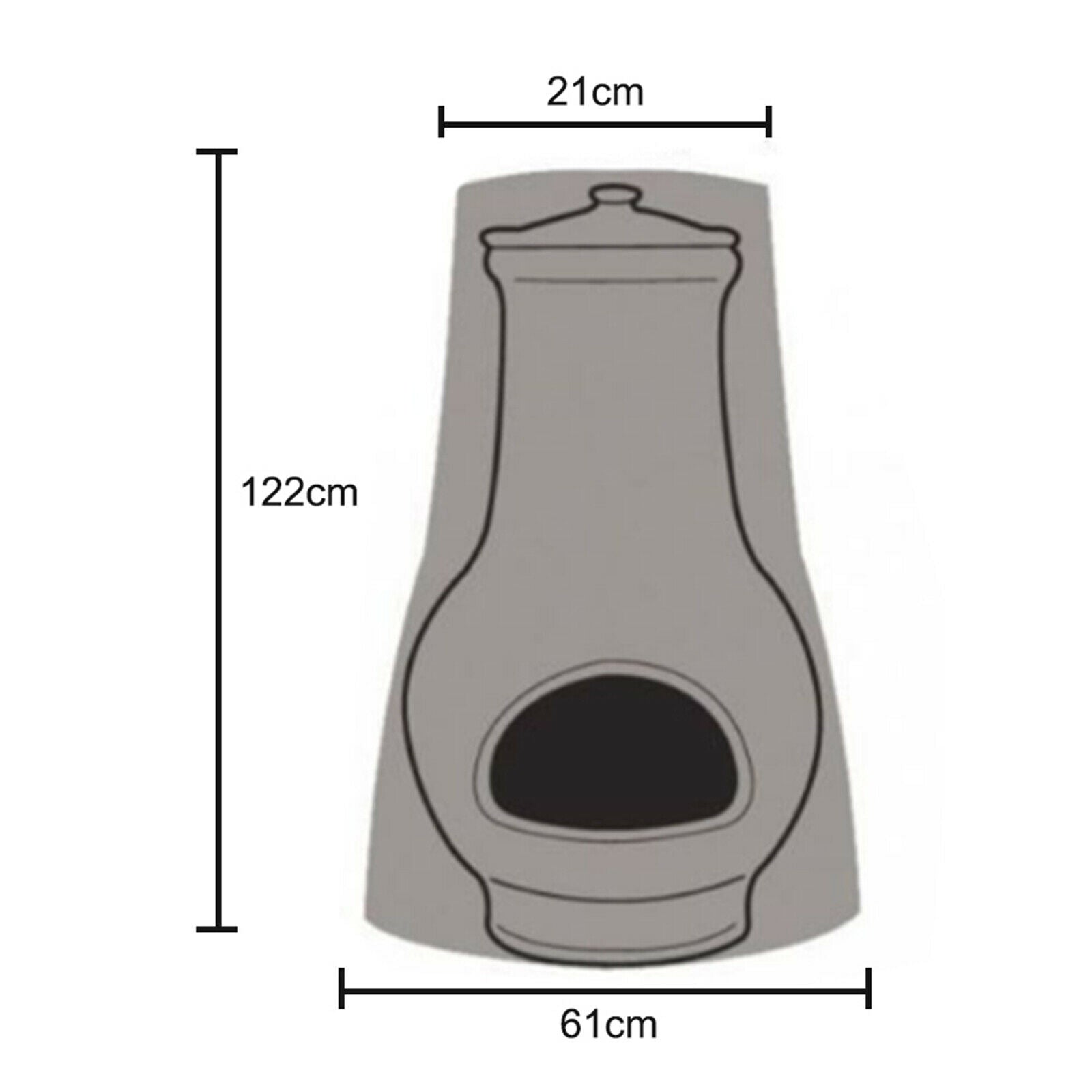 Polyester Chiminea Fire Pit Protective Cover Dust Protection BBQ - Green
