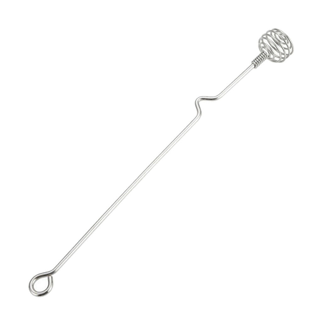 Stainless Steel Honey Ladle Swizzle Spoon Stick Egg Beater Blender Tool