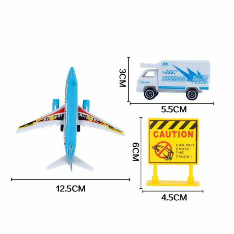 200PCS/Set Airport Playset Airplane Aircraft Models Assembled Toys Xmas Gifts