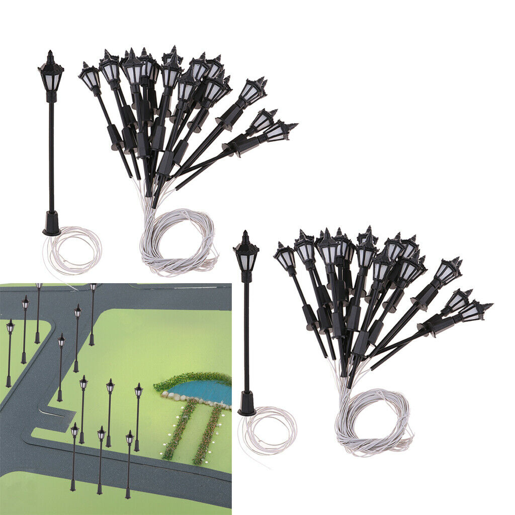40x 1:100 HO Scale LED Lights Street Parking Train Layout Sand Table Accs