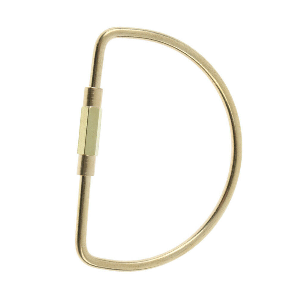 Durable Brass Screw Lock Keychain Ring Clip Carabiner Keychain Hook Clasp