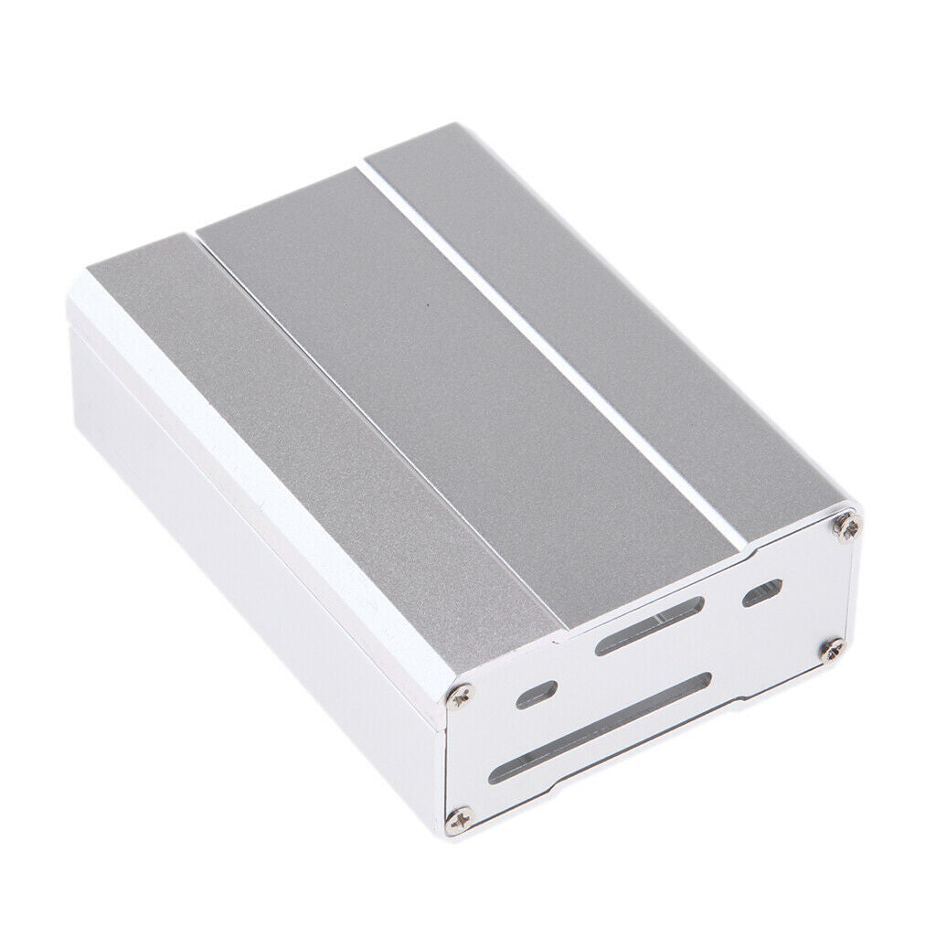 Aluminum Protective Case Metal Enclosure Cover Box For Raspberry Pi 3/ 2 gray