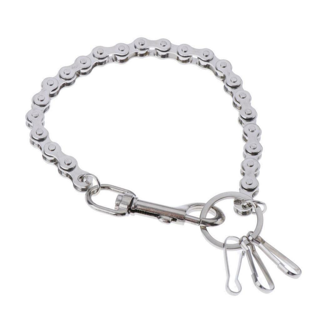 Men's Bicycle Chain Key Chain Biker Hip Hop Jean Wallet Chains with Lobster