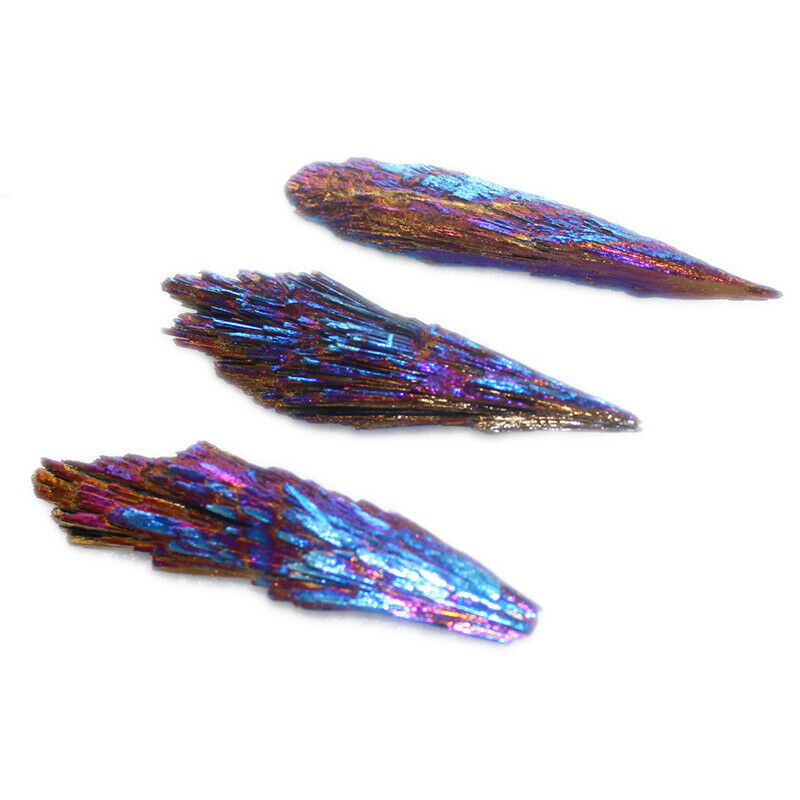Natural Stones Crystal Blue Color and Minerals Titanium Aura Quartz Tail .l8