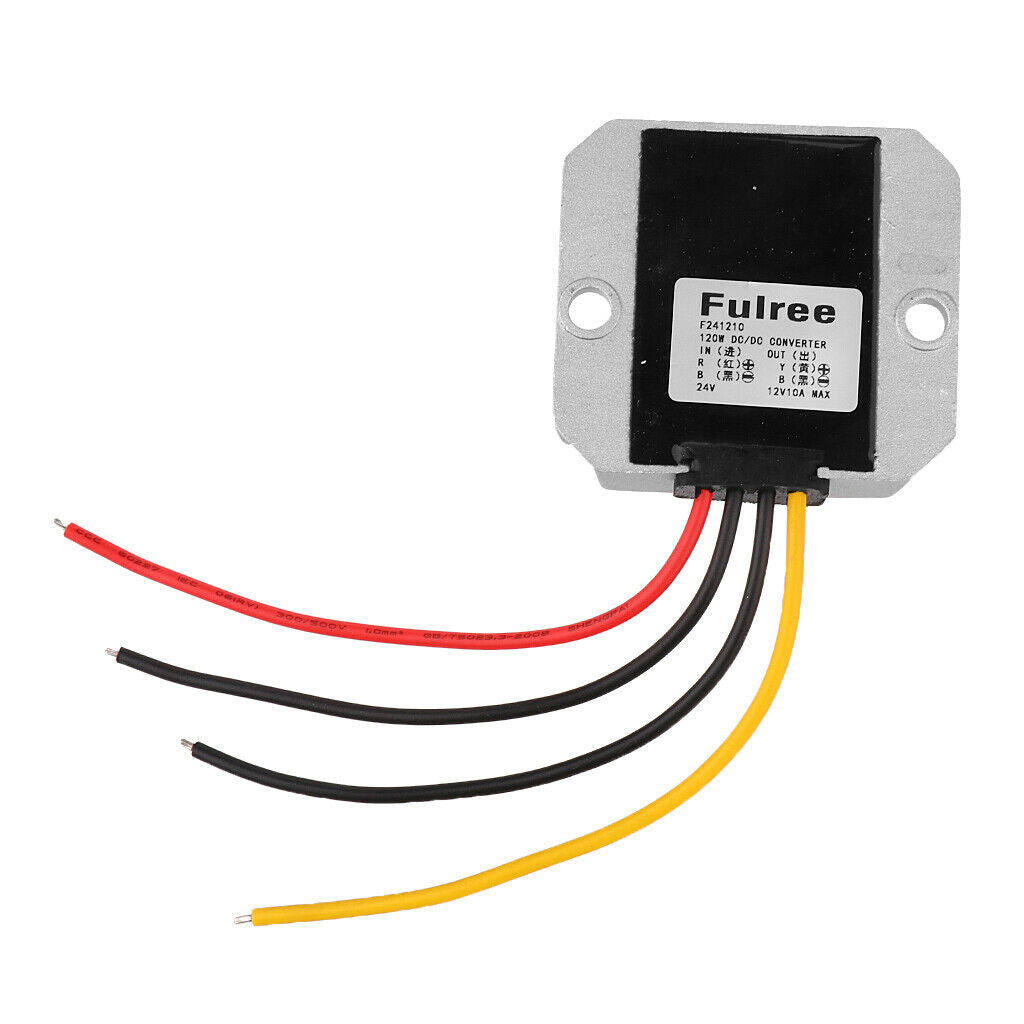 24V to 12V Car Power Converter, Buck Voltage Regulator, 10A  Volts Transformer