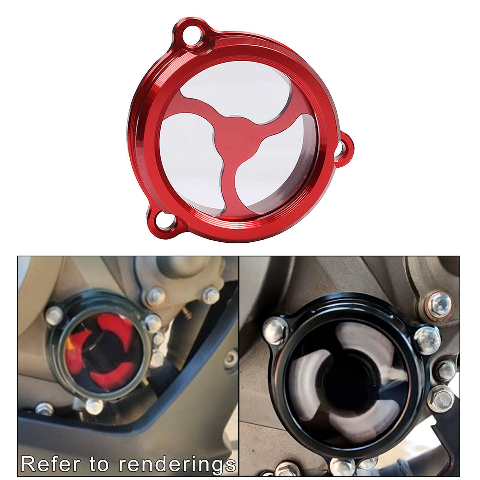 Engine Oil Filter Cover Plug Motorcycle Fuel filter Caps For CFMOTO CF Red
