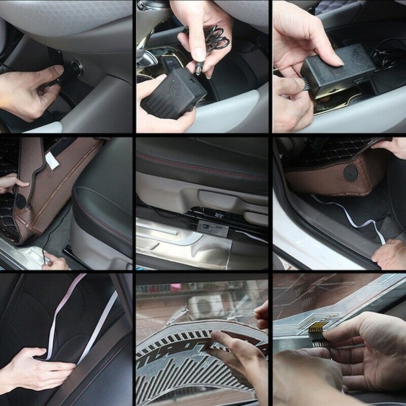 Car Windshield LED Sound Activated Equalizer Neon EL Light Music Rhythm Flash D5