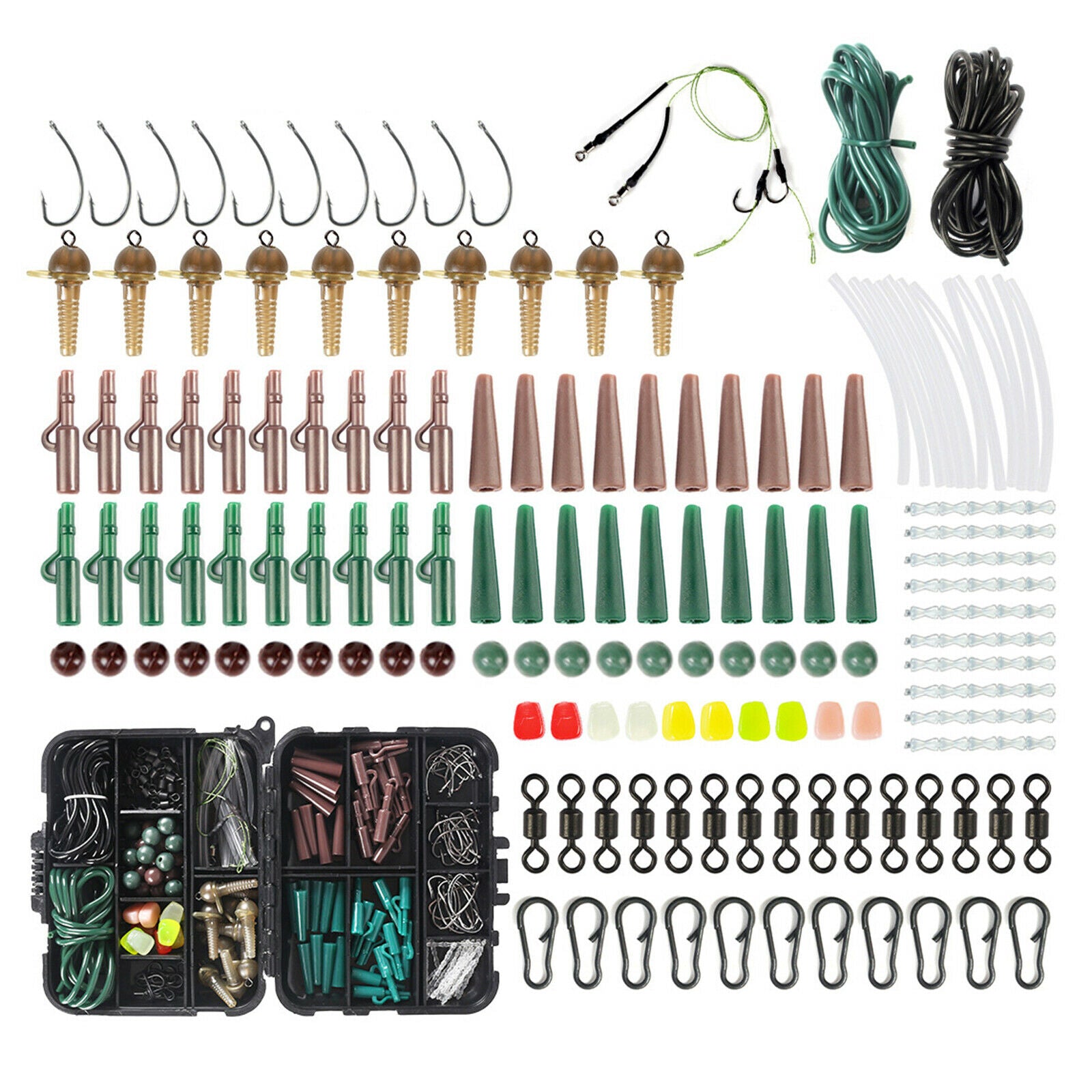 254Pcs Trout Fishing Tackle Kit Fishing Gear Set Clips Needles Gear Stick
