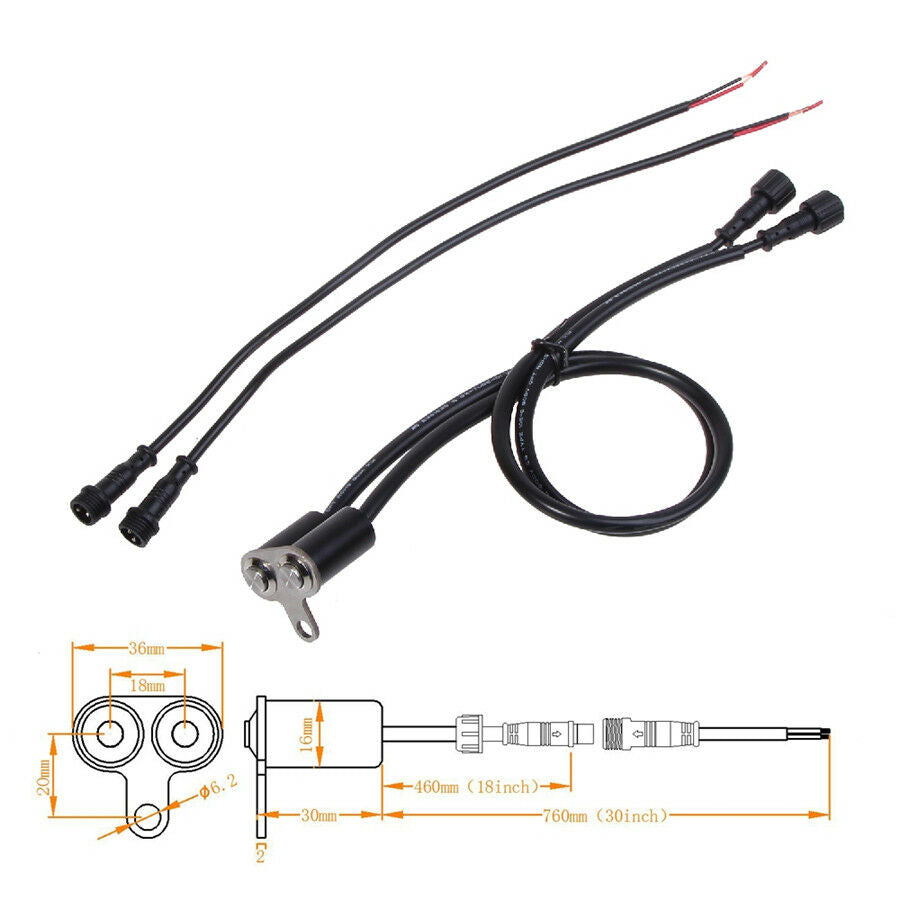 Dual Button Self-Lock &Instantaneous Switch for Lights, Horn, Engine Kill Start