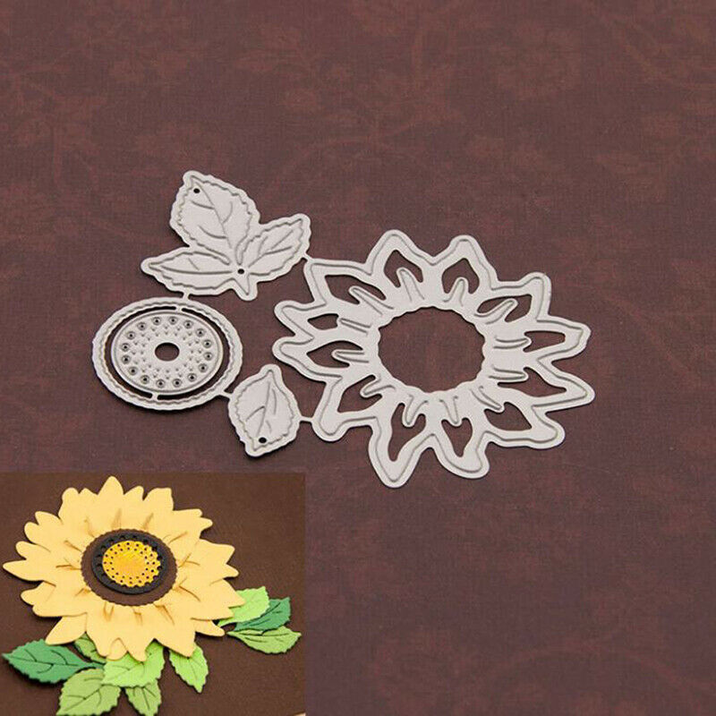 New 8.5*5.8cm Sunflower Metal Cut Die Stencils Template For DIY Scrapbook.l8