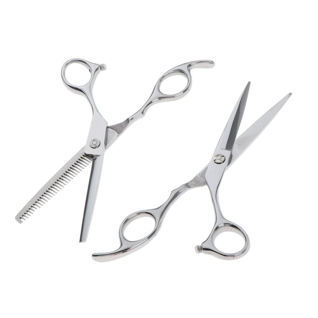 Pack of 12 Hairdressing Scissors Salon Hair Cutting Shears & Cape Kit Sharp