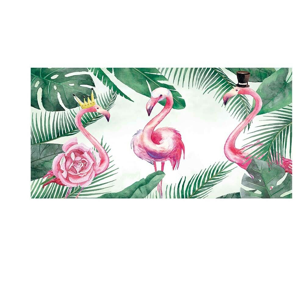 New Tropical Leaf Flamingo Floor Stickers Bathroom Kitchen Waterproof Non-slip