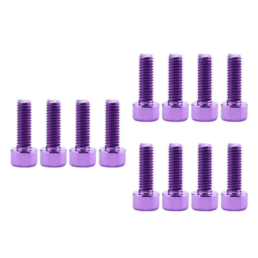 12x Lightweight Bike Water Bottle Cage Holder Bolts Screws Durable Bicycle