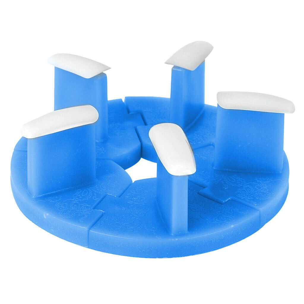 5Pcs  Nail Tips Round Removble Plastic Stand Set Salon Nail Art Display Holder