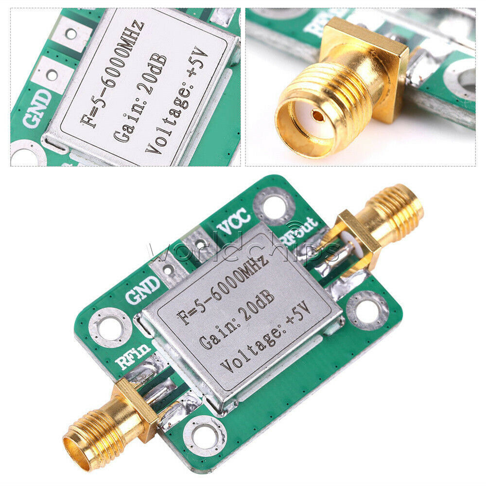5M~6GHz 5V DCÂ RF Broadband Signal Amplifier Board Gain 20dB Power Module