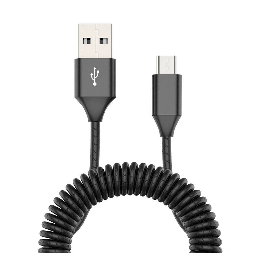 USB 3.0 to micro USB data sync charger spring coil 1.8 m cable fast charge
