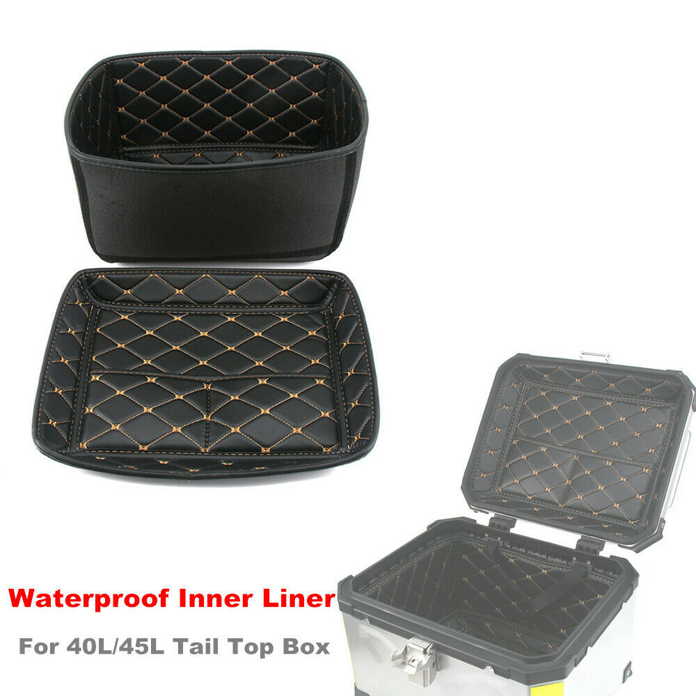 Motorcycle 40L / 45L Tail Top Box Waterproof Inner Liner Case PU Leather Mat Set