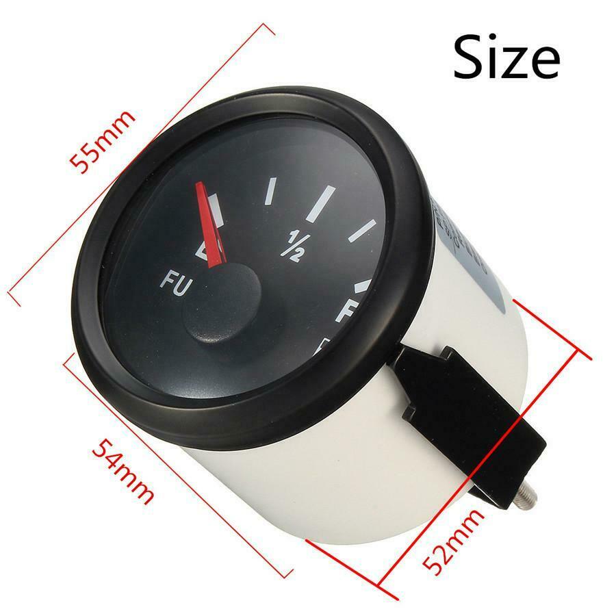 2'' Car Boat Marine Fuel level Gauge LED Oil Tank Indicator 240-33 Ohms Durable