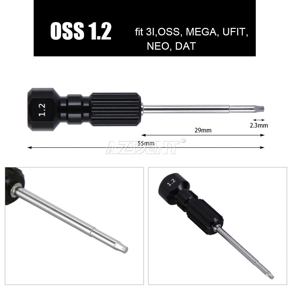 5X Dental Laboratory Implant Screw Driver 1.2 fit OSS