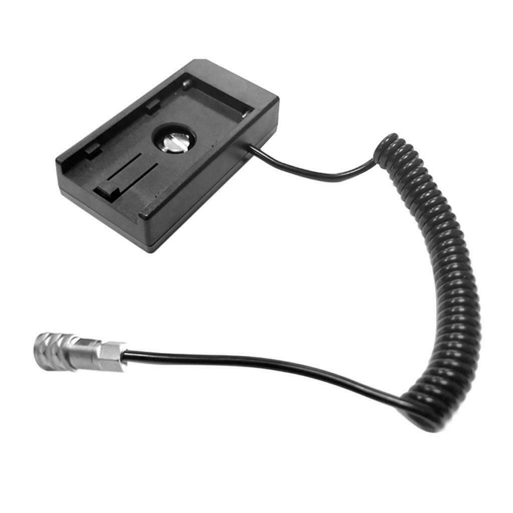 NP-F970 Battery Charger Plate Built-in Coiled Cable for BMPCC 4K