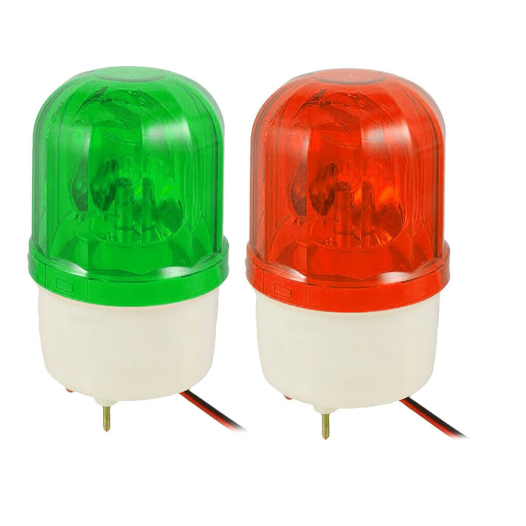 Set of 2 LED Warning Light AC220V Rotating Beacon Emergency Warning 110db