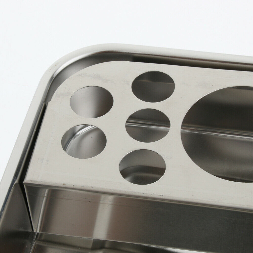 Stainless Steel Dental Instrument Tool Storage Box Sterilization Tray