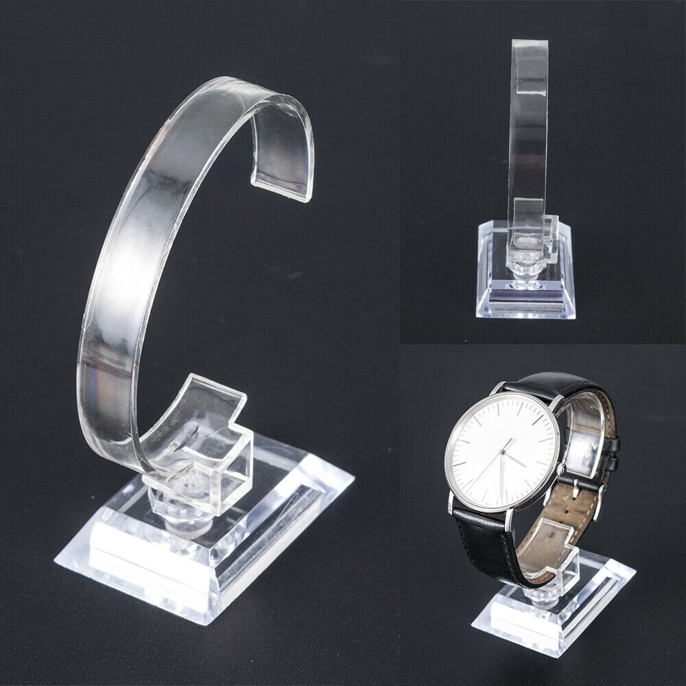 Clear Plastic Wrist Watch Display Rack Holder Sale Show Case Stand Tools