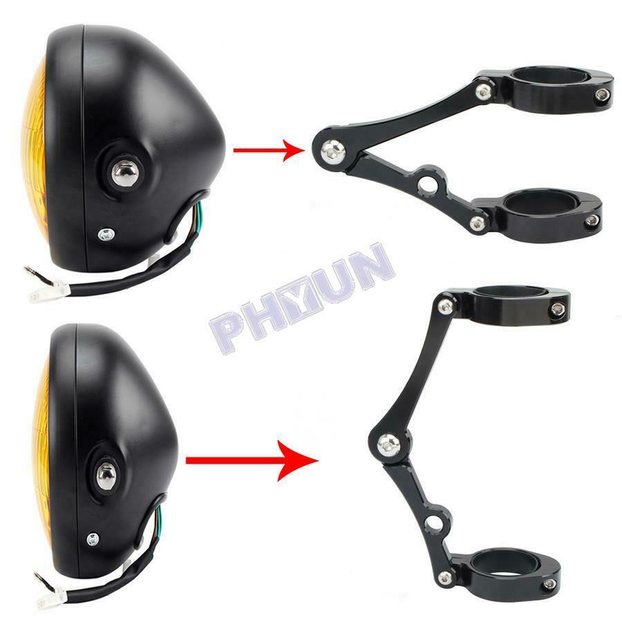 48mm 2x Motorcycle Headlight Bracket CNC Mounting Front Fork Tube Holder Clamp