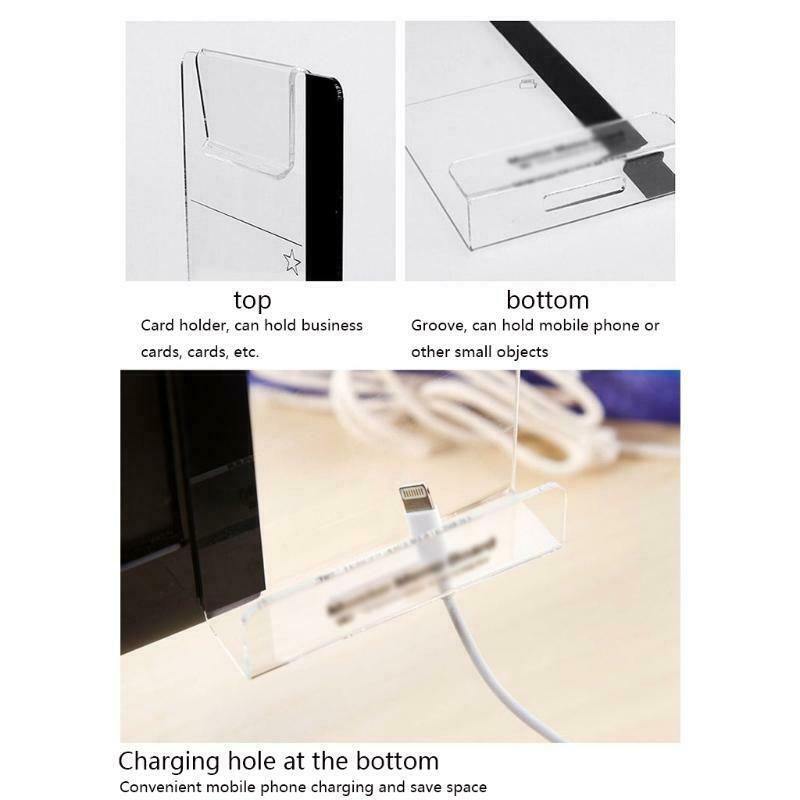 Acrylic Monitor Messag for Computer 2 Pieces Mobile Phone Support Record Thing