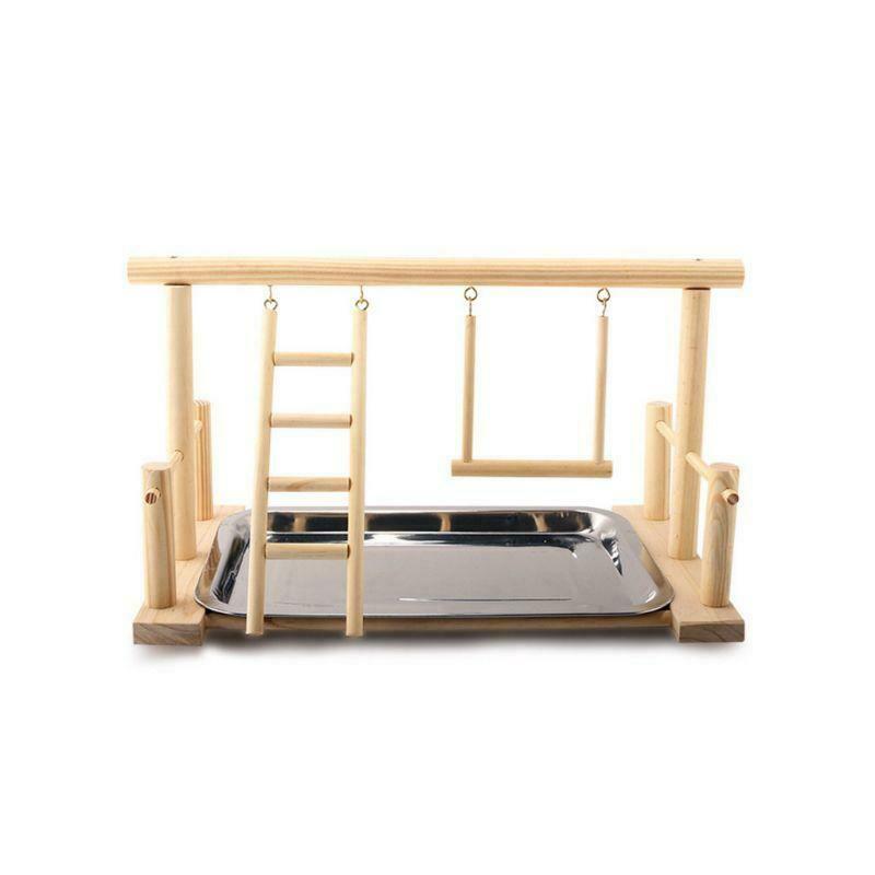 Parrot Standing Training Frame Bird Playground with Food Tray Pet Supplies