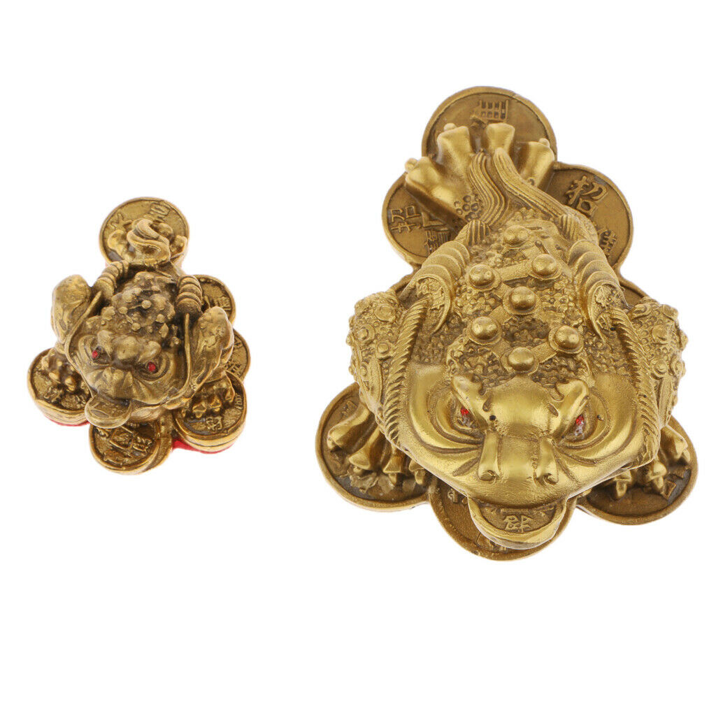 Feng Shui Money Lucky Fortune Oriental Chinese Wealth Lucky Toad Ornament S