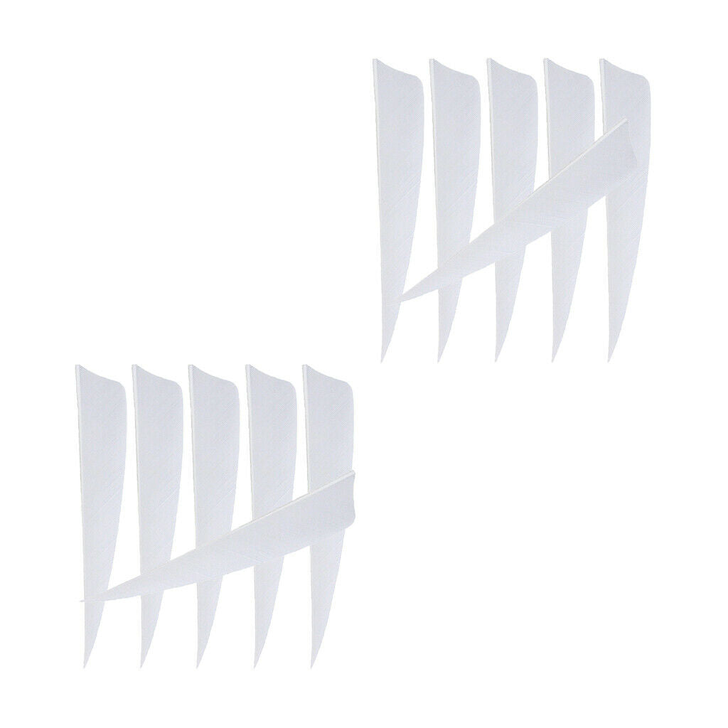 12 Pieces 4 Inch Archery Arrow Feathers Fletchings Vanes White