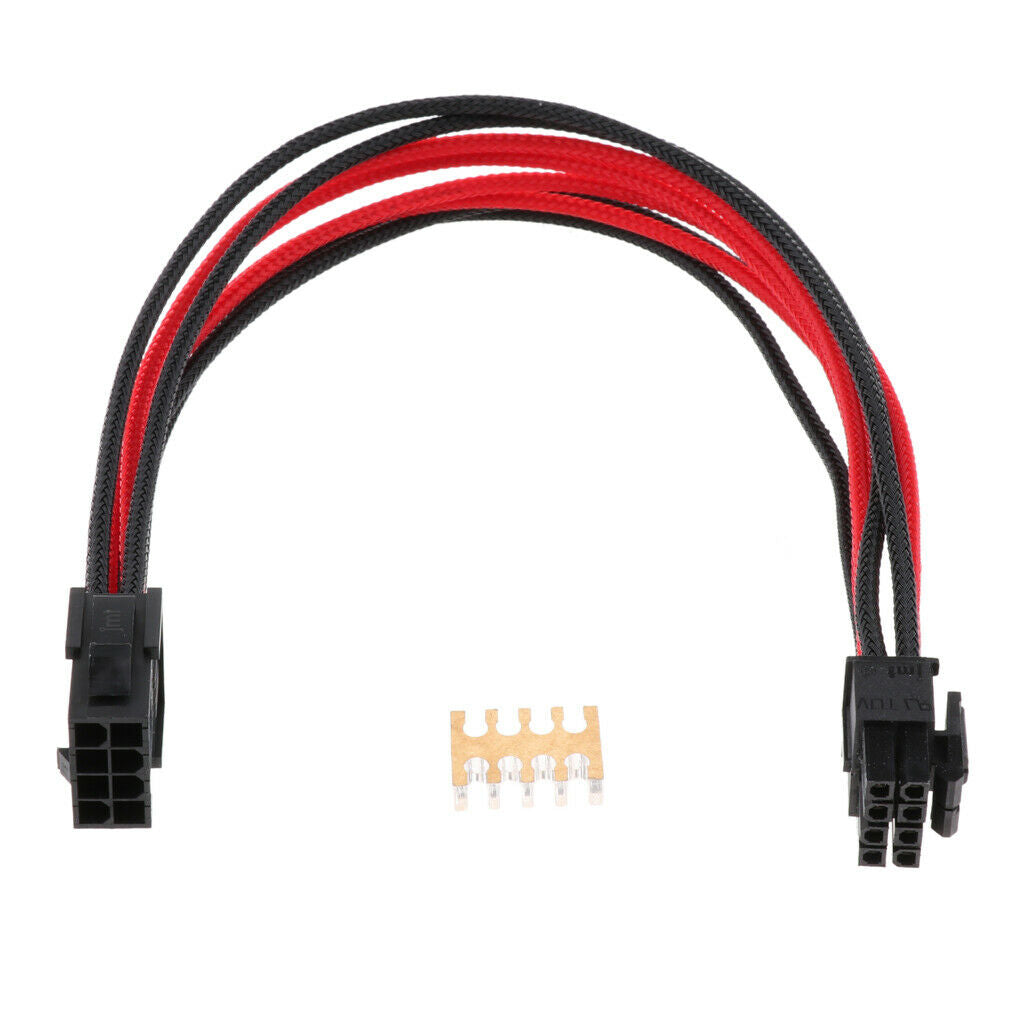 2 Pieces 30cm 8-Pin Male to Female ATX CPU PSU Power Supply Extension Cable