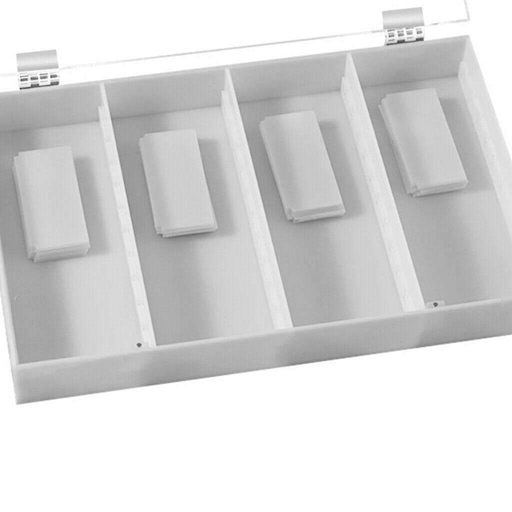 44 Slots No Dust False Nail Tips Display Storage Box Case Organizer W/ Clear Lid