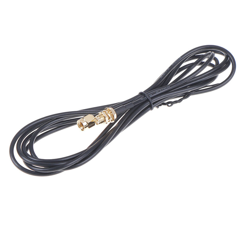 1PC 1m WiFi router antenna extension cable cord RG174 RP-SMA male to femal.l8