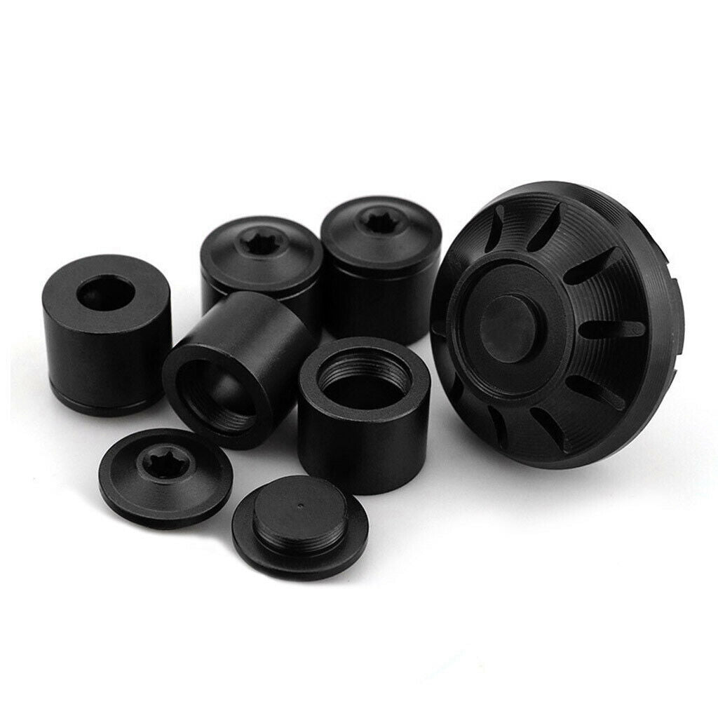 Motorcycle Hubcaps Set Wheel Side Fit for Piaggio Vespa GTS GTV 17-20 Black
