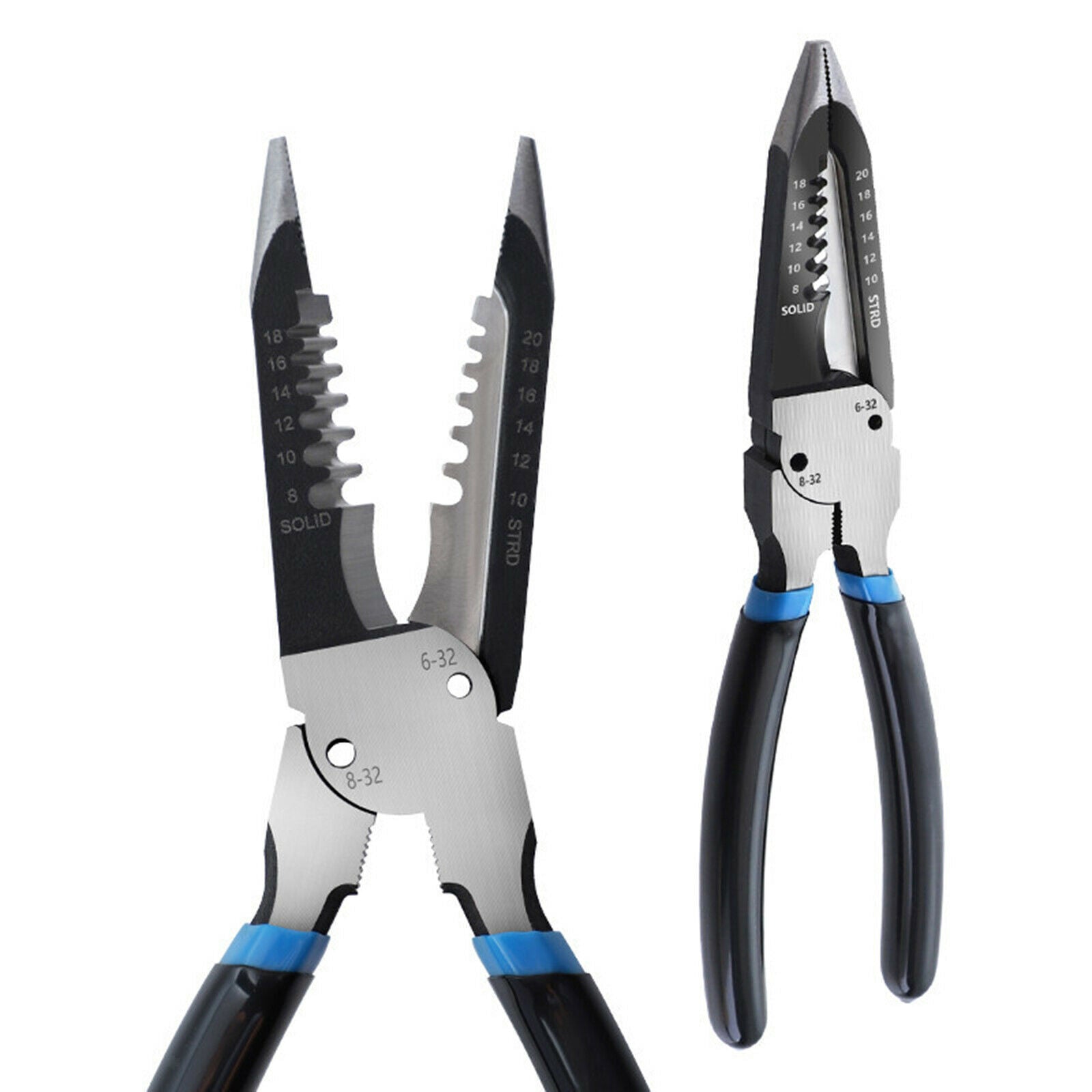 Multi-Tool Wire Stripper Needle Nose Plier Electricians Cutting Crimping