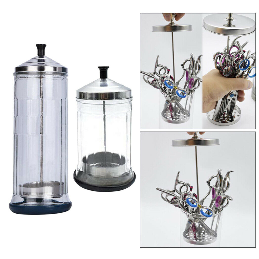 Disinfection Jar Sanitizer Jar Bottle for Barber Nipper Manicure Tools
