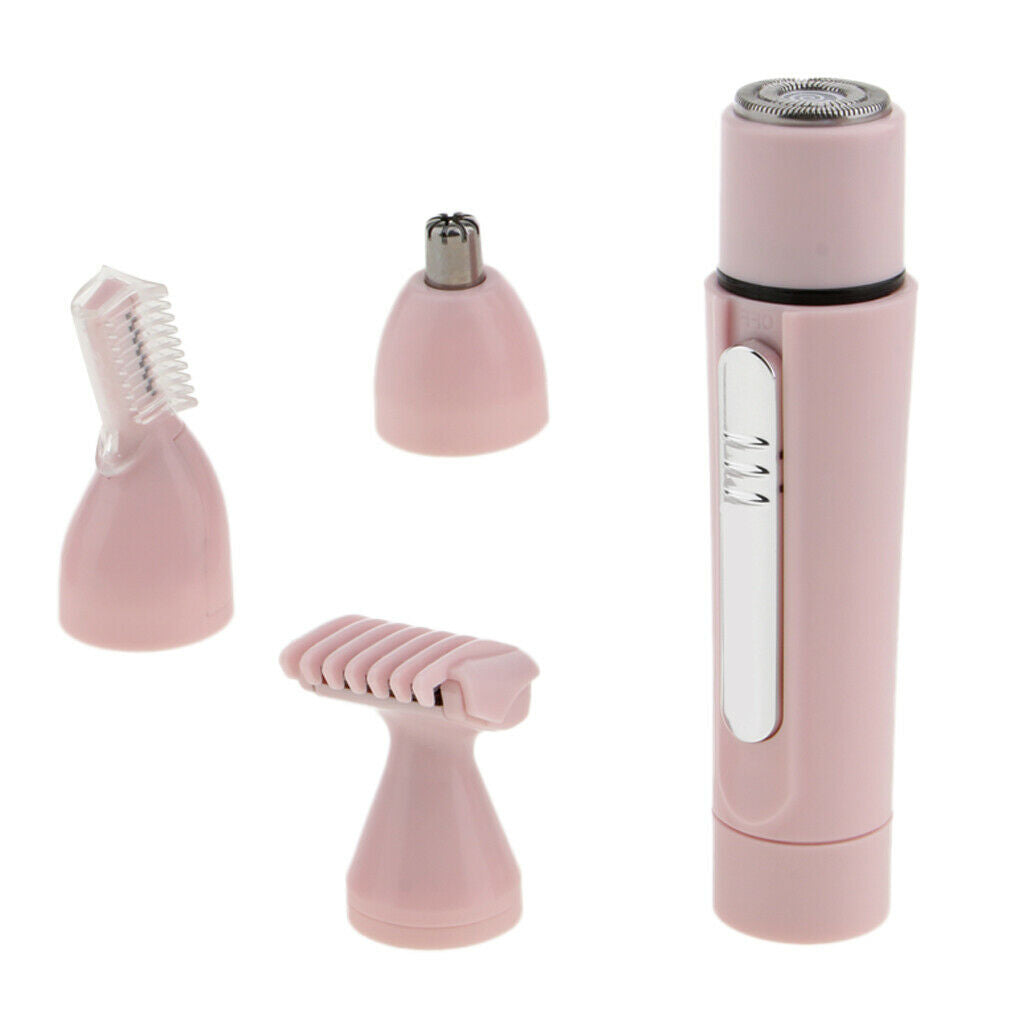 4 in 1 Electric Lady's Shaver Trimmer Nose Hair Epilator Eyebrow Razor Set