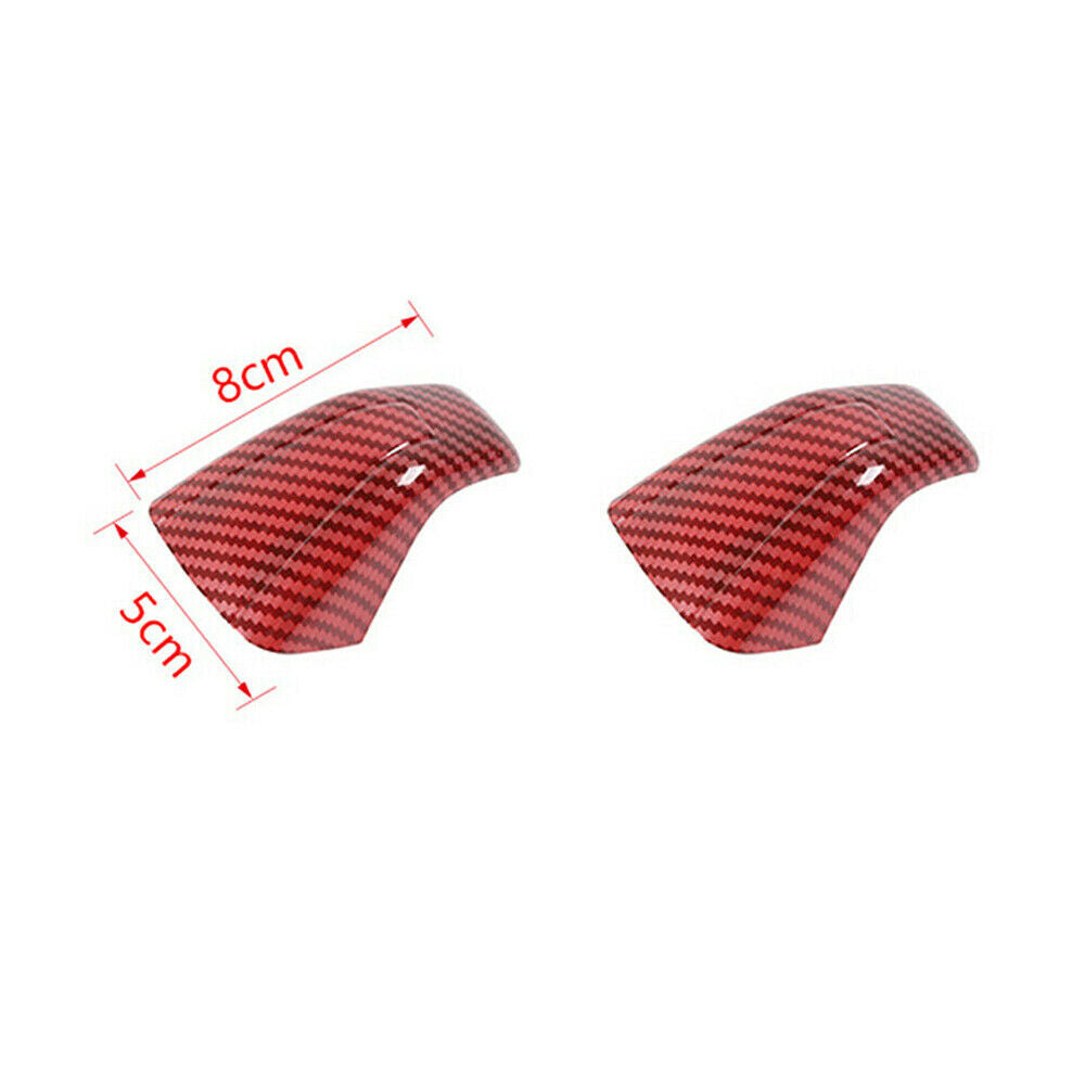 Red Carbon Fiber Rear Ceiling Roof Hook Cover Trim For Dodge Challenger 2015+