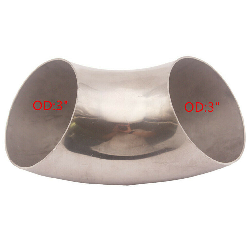 76.2mm Radius Mandrel Bend 90 Degree 304 Stainless Steel 0.84D Exhaust pip