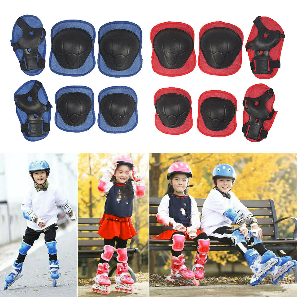 12pack Kids Child Wrist Knee Elbow Protector Safety Skate Bike Sport Guard Gear