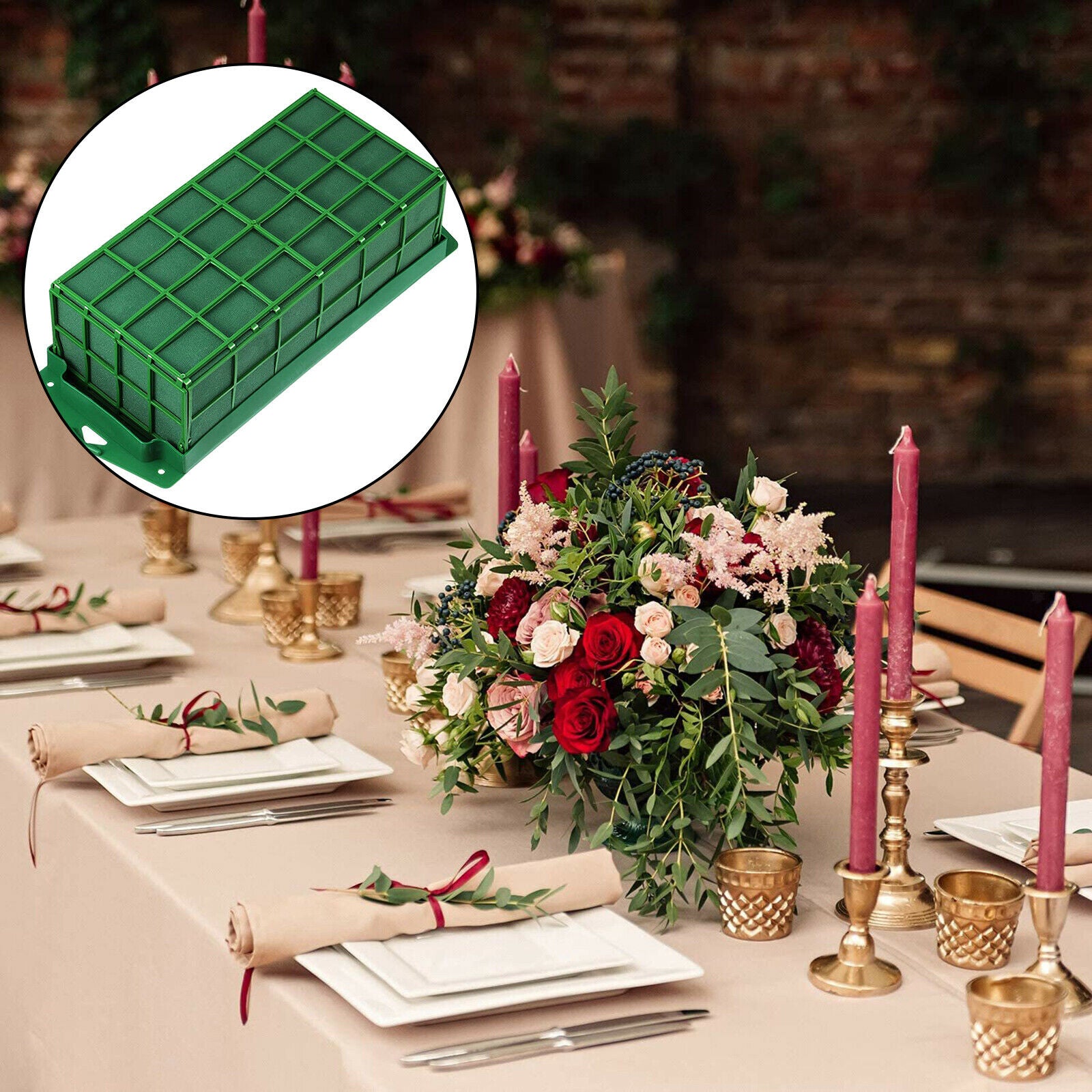2X Floral Foam Brick Florist Dry/Fresh Plants Foams Base DIY Party Garden Craft