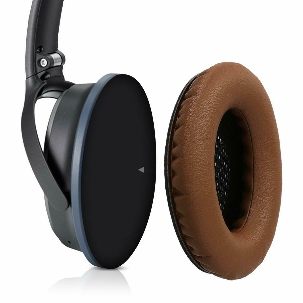 Dark Brown Leather Ear Cushion Kit for Bose Around Ear 2 AE2 Headphones Pads