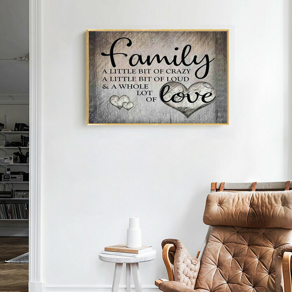 Family 5D Full Square Drill DIY Diamond Painting Cross Stitch Christmas Art @