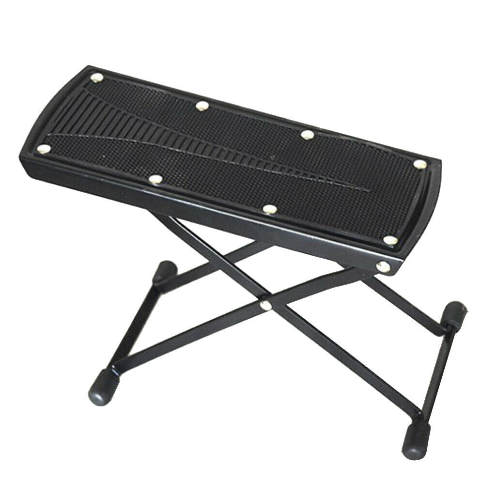 Adjustable Folding Guitar Rest Footstool Non Slip Portable Guitar Footrest