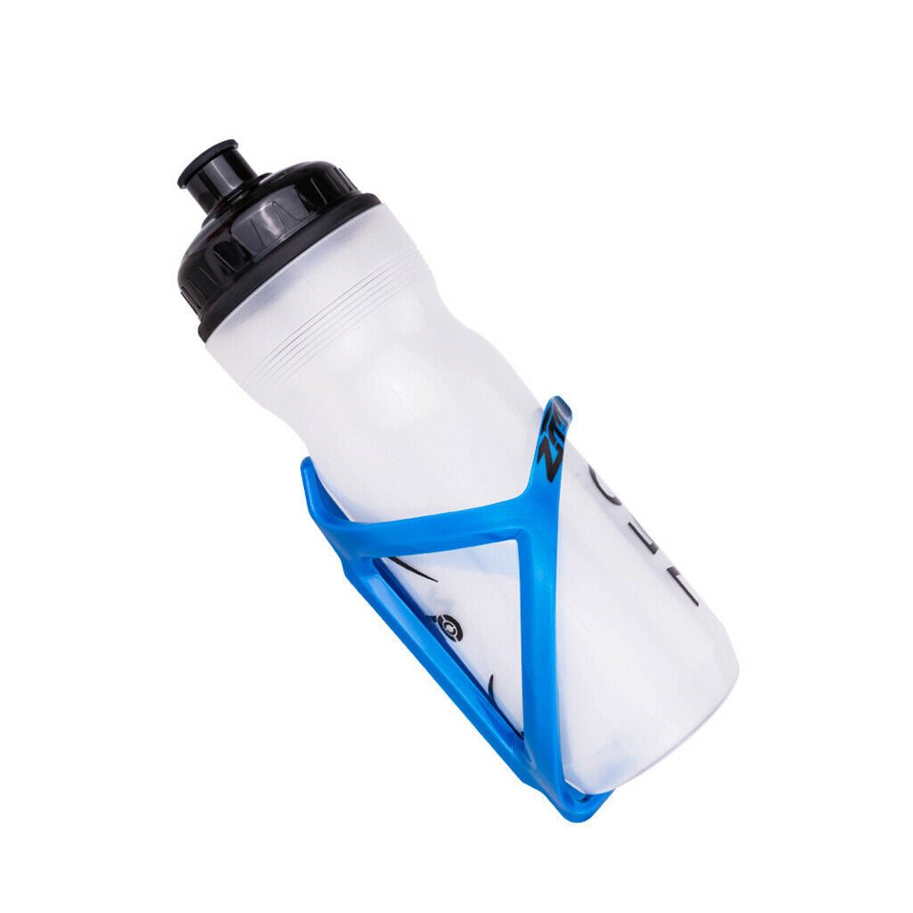 Silicone Water Bottle Sports Squeeze Bottles Running Gym Workout Lock Valve