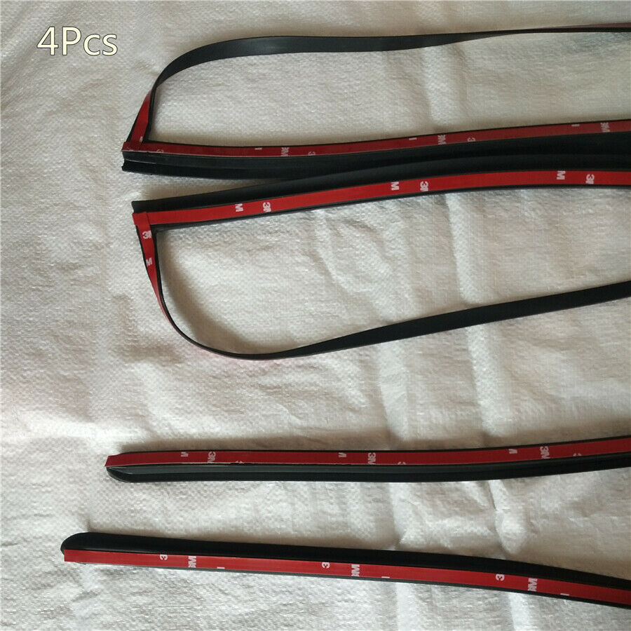 4Pcs Front Rear Door Sealing Strips Soundproof Rubber Universal Sealed Mouldings